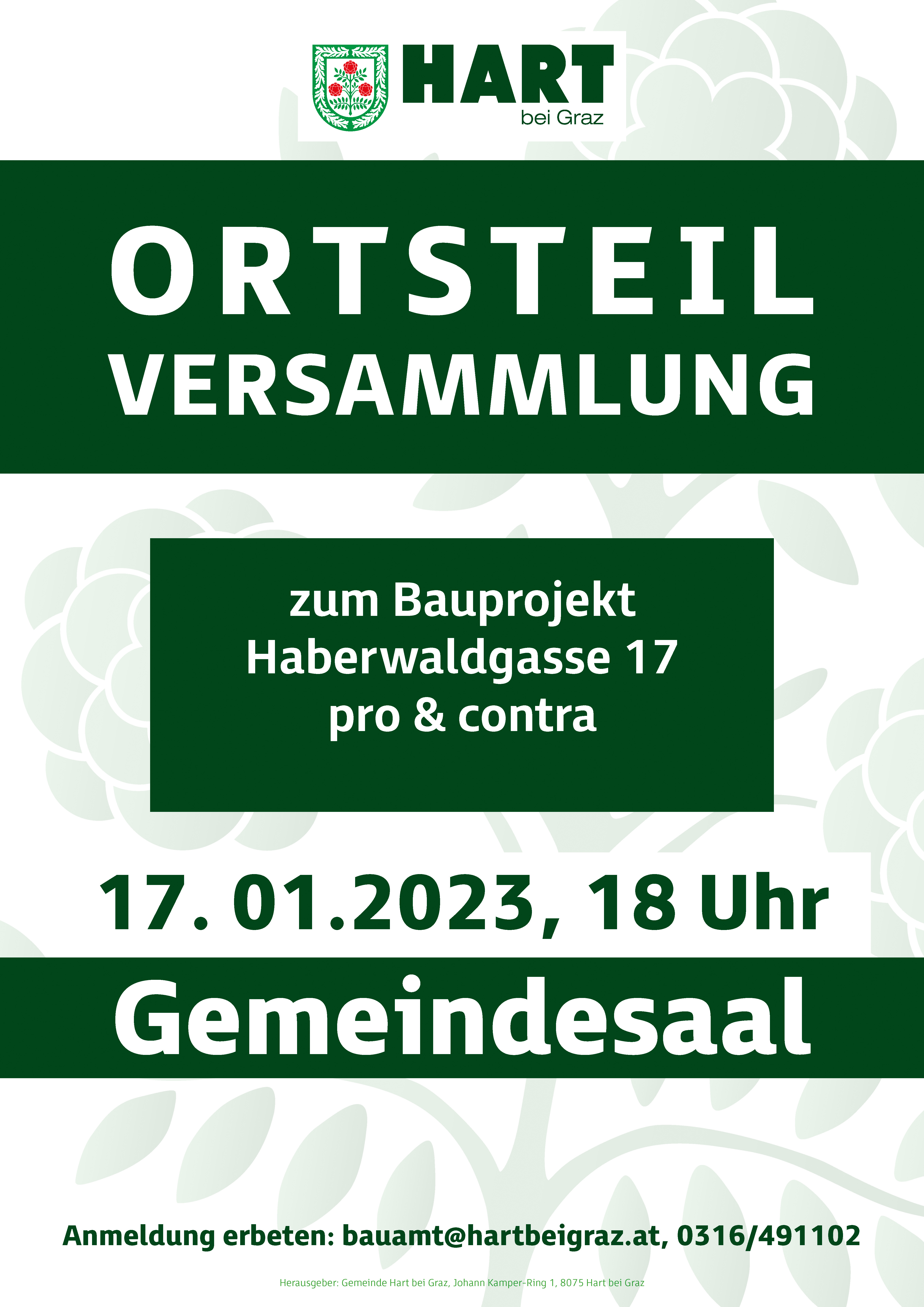 20230112 Ortsteilversammlung Plakat A1